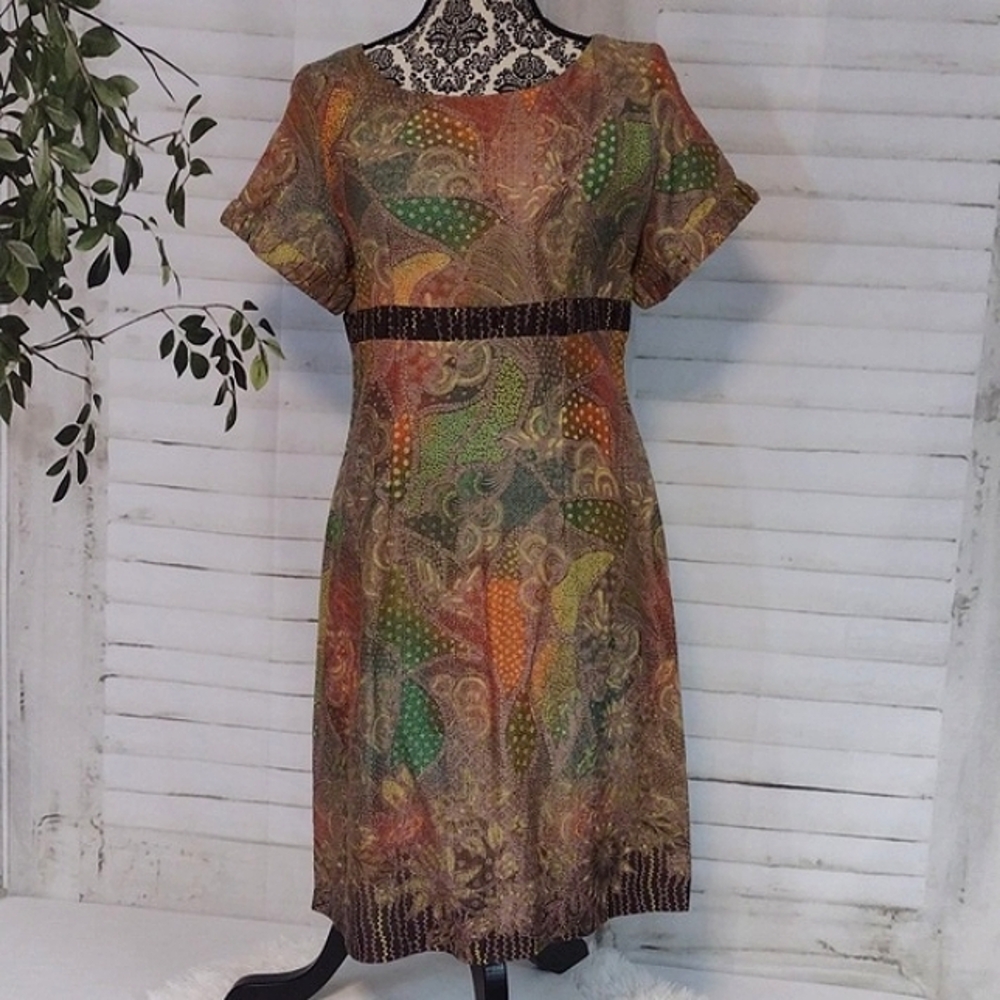 Batik Keris Cotton Midi Dress, Size L